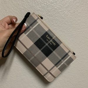 Kate Spade Plaid wristlet